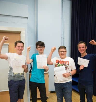 NWGU - GCSE results Outwood Portland L>R Kyle Cutts age 16, Adam Scopelliti age 16, Luke Davis age 16, Matthew Mellor age 16
