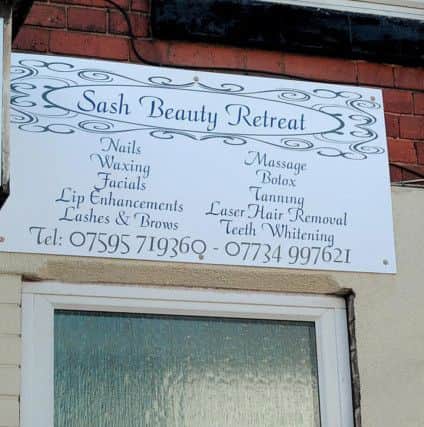 Exterior pics of Sash Beauty Retreat, 23A Central Avenue, Worksop.
The Salon appears to be above a Bakery shop, with its own small side entrance.
NWGU 2-9-15 Sash Beauty Retreat, Exterior pictures of premises to go with Worksop Guardian story ( 1 to 5)