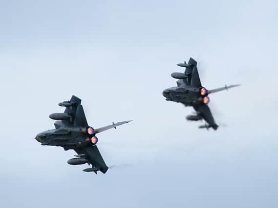 Two Tornado GR4s at a previous Waddington Airshow