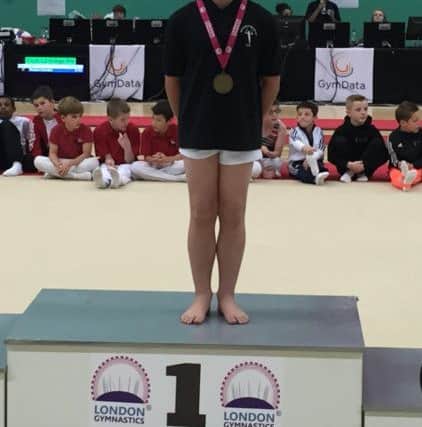 Finlay Matthews with his gold medal