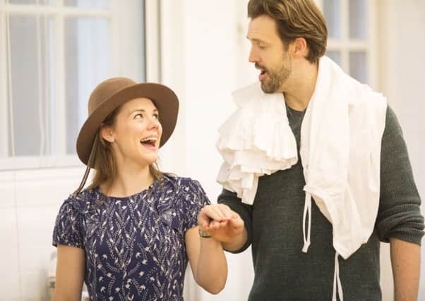 Gina Beck and Michael Xavier in rehearsal for Showboat at Sheffield's Crucible Theatre.