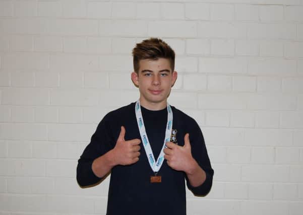 Worksop College pupil Cole Hewitt was third in the 50m butterfly at the recent North East of England Swimming Championships