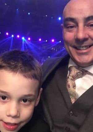 Bailey Matthews and his dad Jonathan at the BBC Sports Personality of the Year 2015
