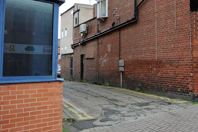 Scene of an alleged sexual assault in the early hours of Saturday.