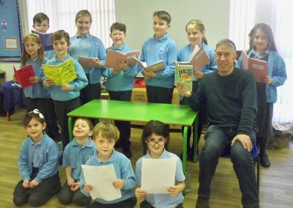 Poet Andy Tooze visited St Anne's Primary School in Worksop