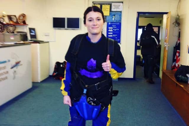 Emma Longmore did a charity skydive for Hope in Worksop