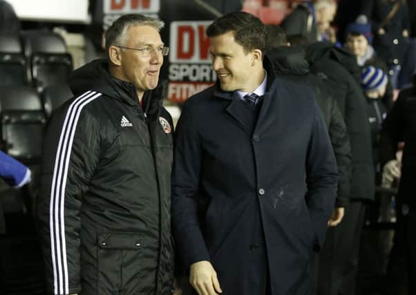 Nigel Adkins, manager of Sheffield Utd, and his Wigan Athletic counterpart Gary Caldwell
