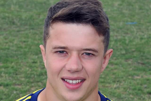 Worksop Town FC 2013/14.  Pictured is Alex Nightingale (w130810-2r)