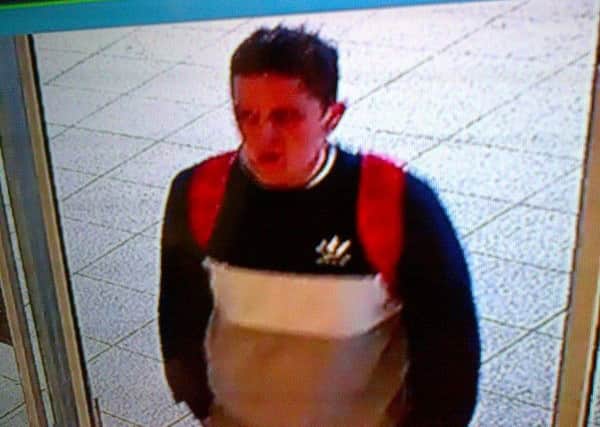 Police want to speak with this man in connectino with a shop theft from Aldi in Hucknall