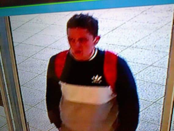Police want to speak with this man in connectino with a shop theft from Aldi in Hucknall