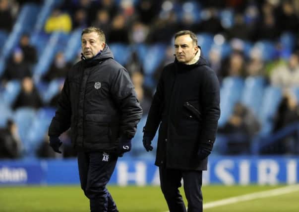 Andy Rhodes, left, and Carlos Carvalhal