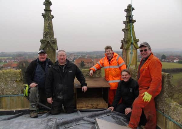 Pictured left to right are Bill Grayson, Andrew Lowe, Glenn Mather, Mark Speck and Shaun McCahill of the Nottinghamshire Wildlife Trust and Harworth Estates