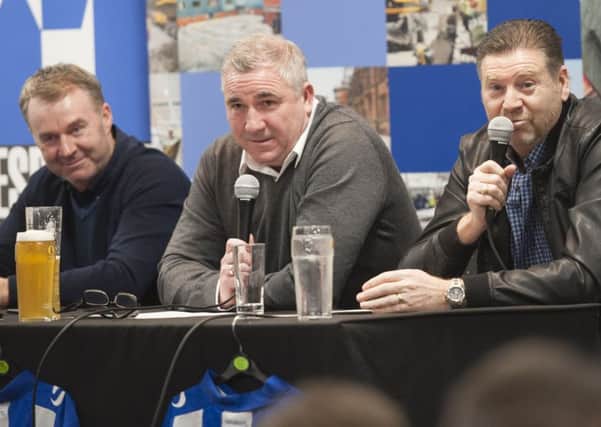 Wednesday legends John Sheridan, David Hirst and Chris Waddle during their Q&A