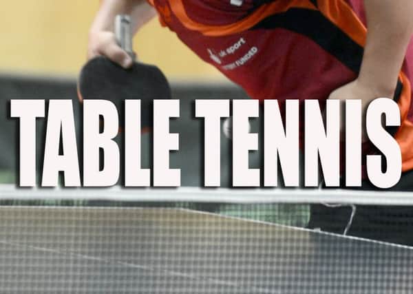 MANSFIELD Table Tennis League round-up.