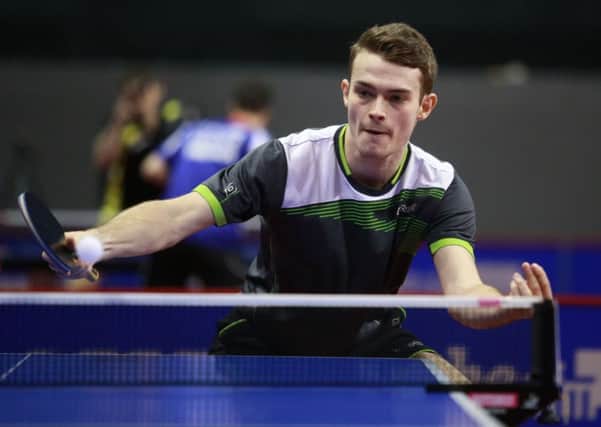 Sam Walker sealeed a memorable win at the ITTF World Tour German Open in Berlin. Pic by  ITTF: Remy Gros.