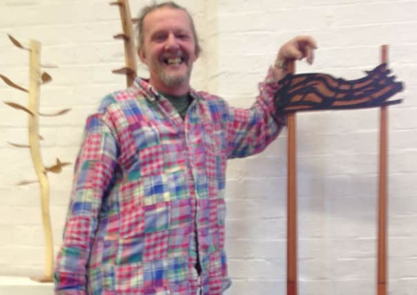 David Robinson at his exhibition in West Studios, Chesterfield