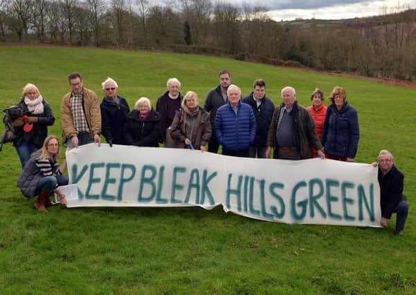 Residents angry at plans to build in the Bleak Hills area of the town