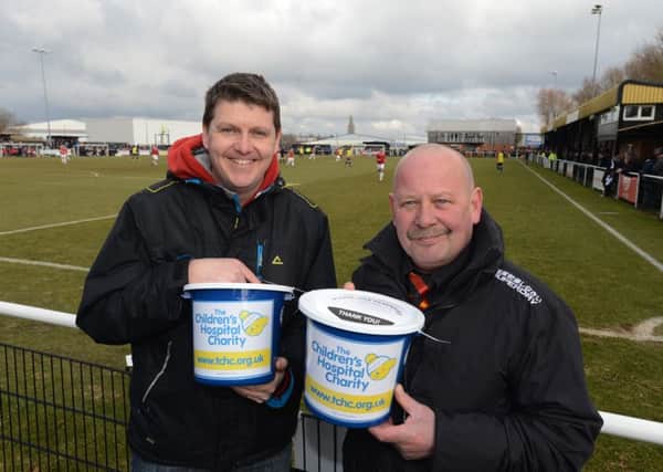 Worksop Town and chairman Kevin Keep, right, are backing charity once again