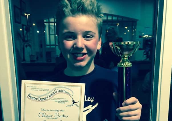 Oliver Barker, 13, from Retford finished runner-up at the Theatre Dance Council Champion of Champions UK Song & Dance Finals