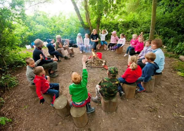 The fire circle is one of the activities on offer at Idle Valley this half-term. Picture: Helen Walsh