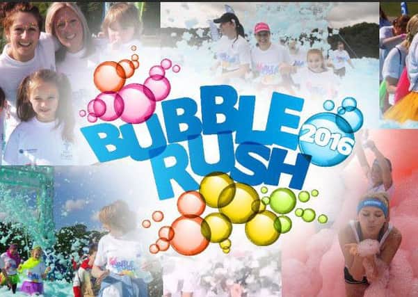 Sign up now to join in the Bubble Rush in May