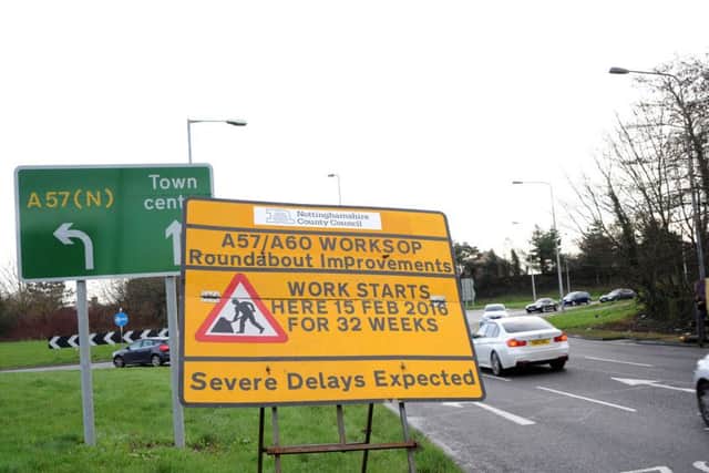 The Millhouse roundabout, Worksop, which is getting new signals installed.