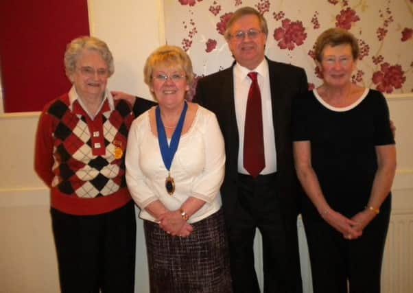 Bernard Bale was guest speaker at Gainsborough & District Ladies Lunch Club's latest meeting. He is picutred with (from left) Christine Tasker (president), Marion Dickinson (chairman) and Wendy Waterfield