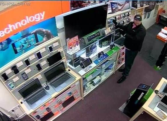 Police want to speak to this man in connection with a theft at a Mansfield store.
