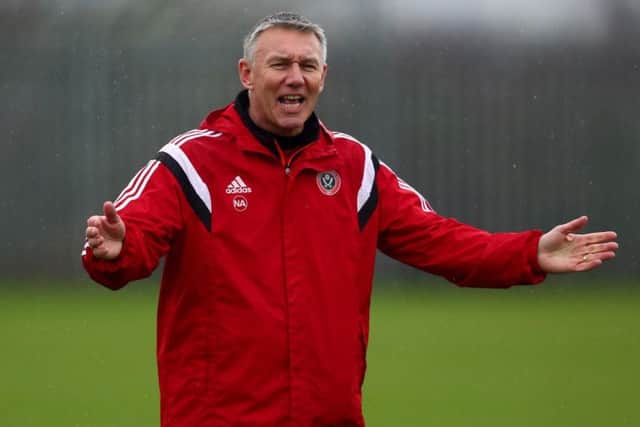 Sheffield United manager Nigel Adkins during training