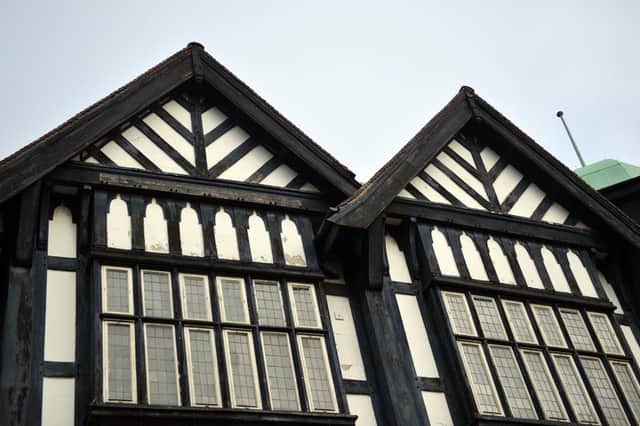 Mock Tudor buildings in Chesterfield Town Centre