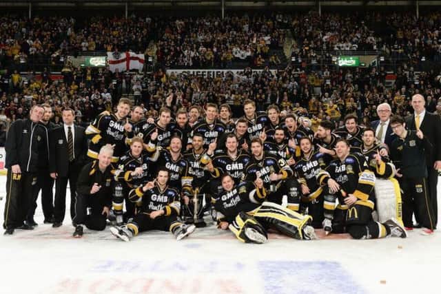 Cup winning Panthers, on Sheffield ice