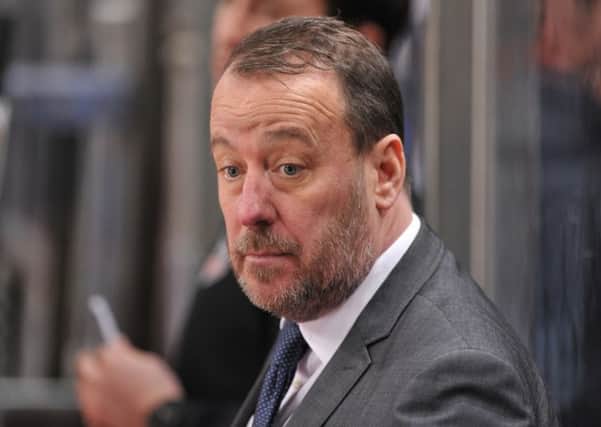 Paul Thompson running the bench for Sheffield Steelers v Fife Flyers. Pic: Dean Woolley