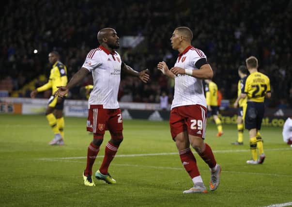 Che Adams (right) says Jamal Campbell-Ryce (left) has been a huge source of encouragement this season 
Â©2015 Sport Image all rights reserved