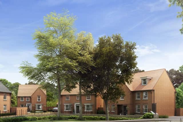 A CGI shows how Sparken Hill Gardens will look once completed.