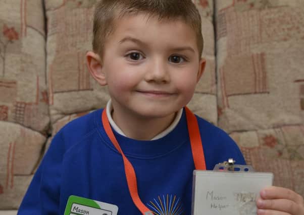 Five-year-old Mason Hirst is busy raising money for cancer research