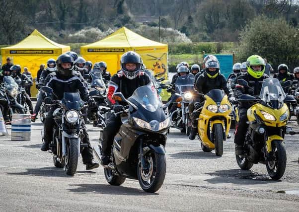 Bikers on the ride which raised Â£2,000 for the Air Ambulance