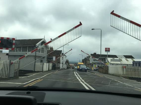 The barriers were stuck half way down near Worksop train station on Carlton Road