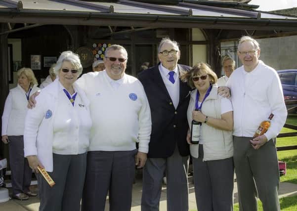 CLUB STALWARTS -- some of the many volunteers who keep Welbeck Abbey Bowls Club on top of its game, (from left) Eunice Butterfield, Andy Pointon, vice-chairman Brian Morgan, Sheila Pointon and Keith Woodward.