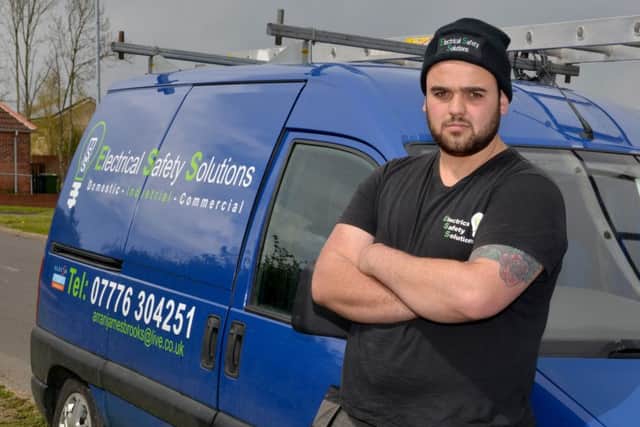 Arran Brooks has had equipment stolen from his van in Carlton-In-Lindrick