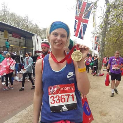 Lynett Kurkowski was one of the Nottinghamshire runners in this year's London Marathon.