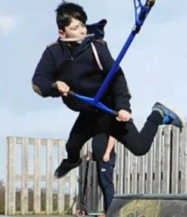 Luca Romero aged 12 from Retford has been nominated for a 4Uth award for his scootering skils