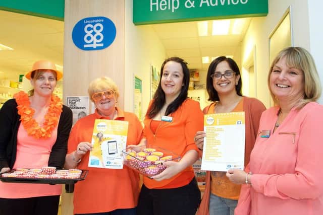 Staff from Vanessa Drive Pharmacy in Gainsborough, Trainee Dispenser Jane Golightly, Dispenser Kim Amey, Trainee Dispenser Emily Smejka, Branch Manager/Pharmacist Meena Uppal and Dispensary Team Leader Nicola Favill, are pictured.