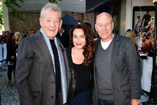 Sir Ian McKellen, left, who married his close pals Sunny Ozell and Sir Patrick Stewart