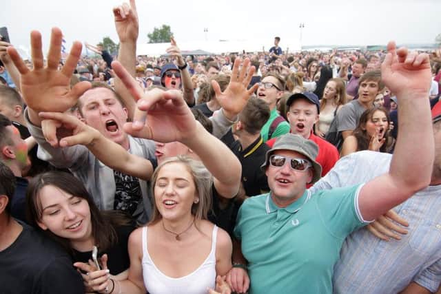 Music fans go large at the 'last' Mosborough Music Festival. Photo: Glenn Ashley.