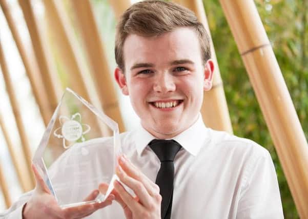 Warren Frost, 20, of Worksop, has landed a STEM (science, technology, engineering and mathematics) award, Â£250 prize money and a placement at Rolls Royce.