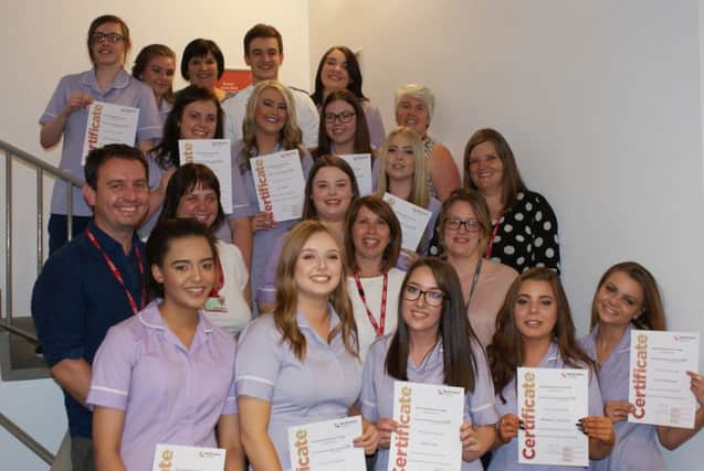 Second year health care students at North Notts College held a special leavers presentation ceremony to mark the end of their course