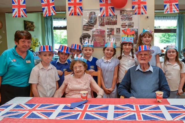 Children from Morton Trentside School visited Foxby Court Care Home as part of the Queenâ¬"s 90th birthday celebrations