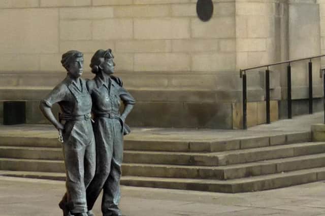 An artist impression of what the statue will look like when it is unveiled on Friday morning.