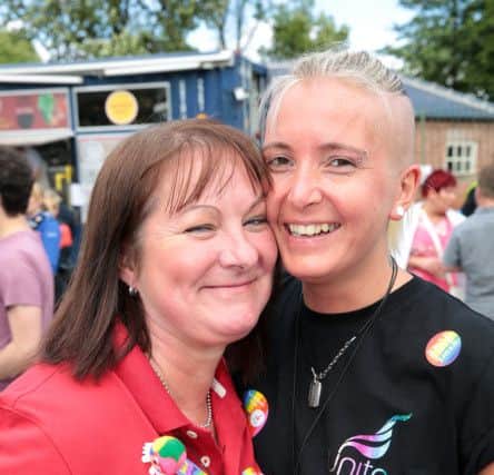 Tracey and Anna having a good time.