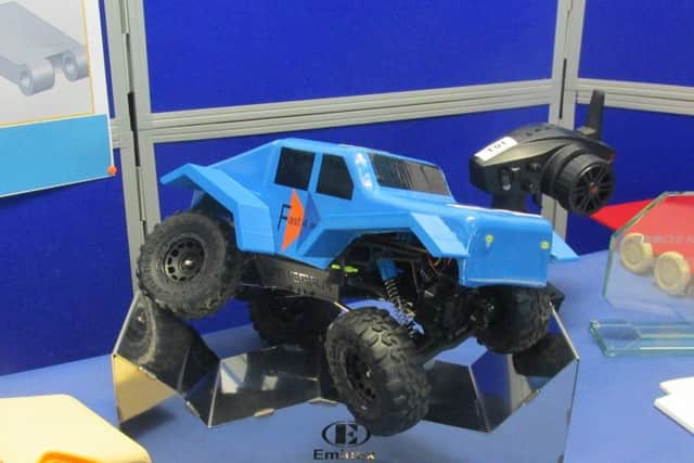 The radio-controlled car the Tuxford team built
